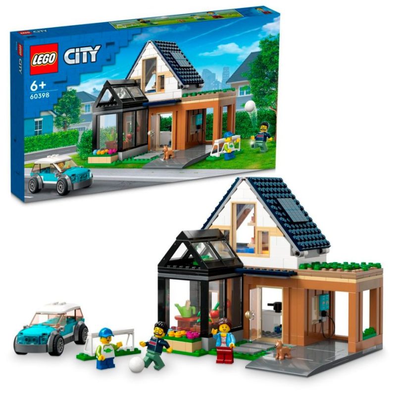 Family House and Electric Car