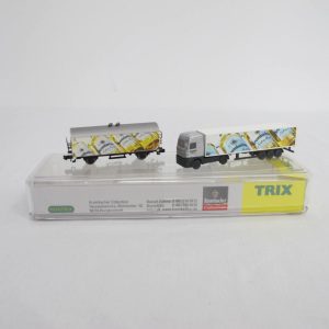Refrigerated wagon (beer wagon), 2-axle, multi-coloured, 'Krombacher', 'Extra Mild', and Wiking truck