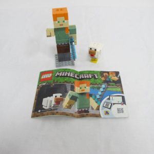 Minecraft Alex BigFig with Chicken. Complete with instructions, no box