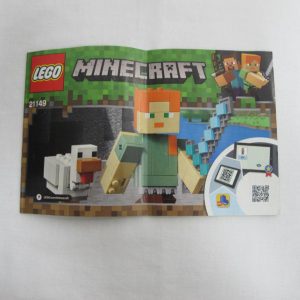 Minecraft Alex BigFig with Chicken. Complete with instructions, no box - Image 11