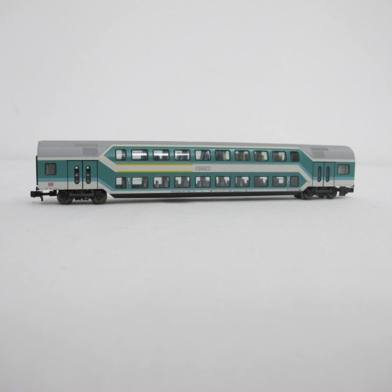 Double-decker coach 1st/2nd class (Görlitz design), type/design DABz 756, 4-axle, turquoise/white Munich main station - Image 6
