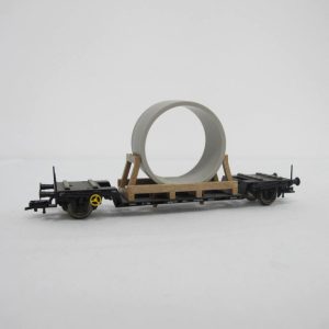 Low loader wagon with concrete tube type Uis 632 - Image 12