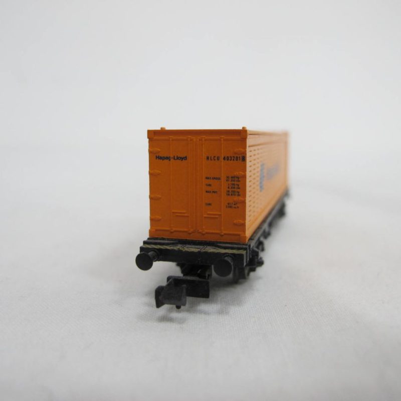 Container/container carrier wagon, type Lbs (BTmms), 2-axle, black, with 40' container 'Hapag-Lloyd' (orange) - Image 6