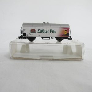Refrigerated wagon (beer wagon), type Ichs, 2-axle, white, 'Lübzer-Pils'