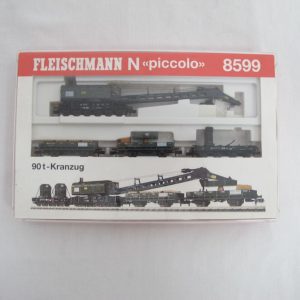 Wagon set with a crane wagon with 90 t steam crane, 6-axle, a counterweight wagon, 4-axle, and two crane protection wagons, each 2-axle - Image 2