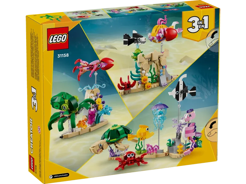 LEGO 31158 Creator 3in1 Sea Animals box backside