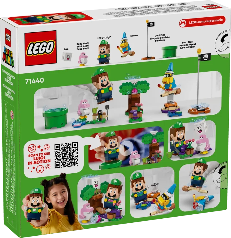 LEGO Super Mario 71440 Adventures with Interactive LEGO® Luigi™ box backside