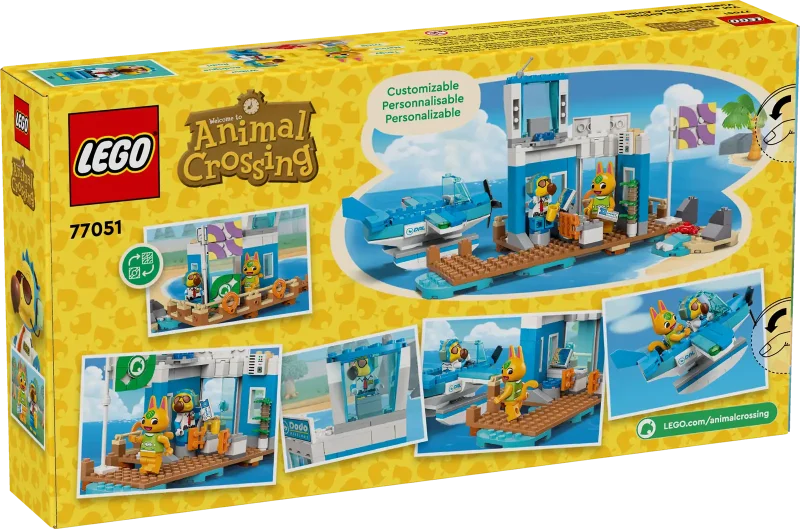 LEGO Animal Crossing 77051 Fly with Dodo Airlines backside box