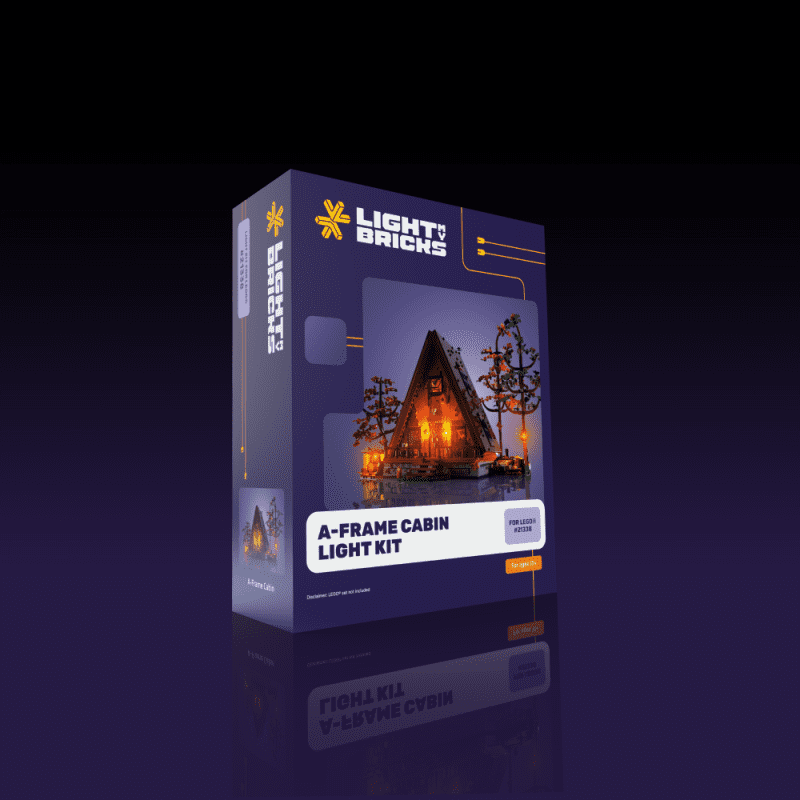 Light My Bricks 2.0 Light Kit for LEGO #21338 A-Frame Cabin box