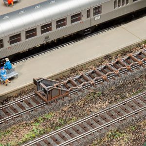 2 buffer stops with scissor brakes