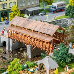 Wooden railway bridge