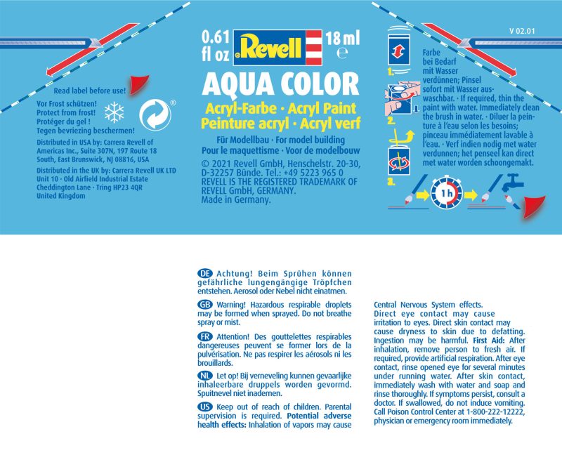 blue, glossy RAL 5005 Aqua Color 18 ml - Image 3