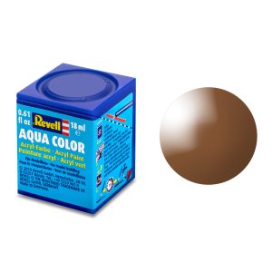 Aqua clay brown, shiny
