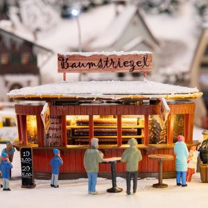 2 Christmas market stalls with moving figures - Image 13