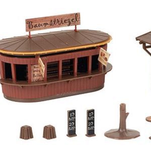 2 Christmas market stalls with moving figures - Image 3