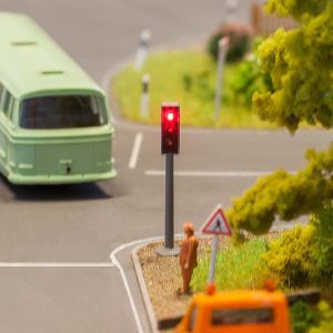 2 LED traffic lights with electronics