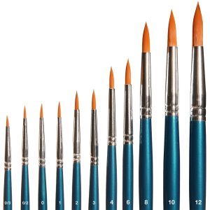 Round brush, synthetic, size