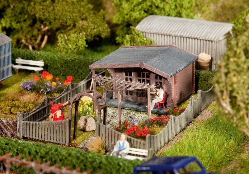 Allotment with garden foliage