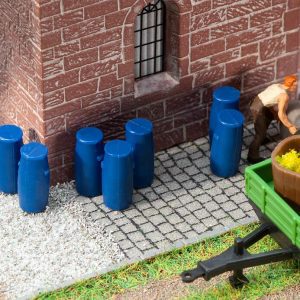 9 plastic barrels