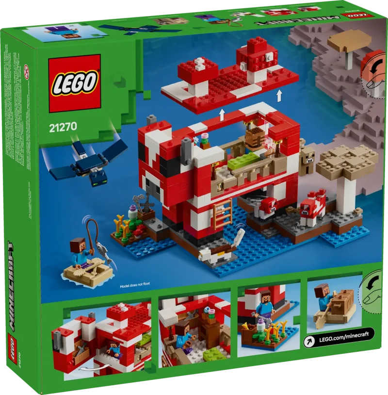 LEGO Minecraft 21270 The Mooshroom House Packaging