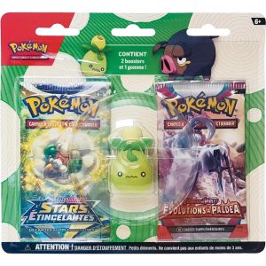 290-55698 Pokemon JCC: 2 Boosters et 1 Gomme Olivini