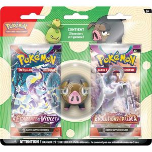 290-55698 - Pokemon JCC: 2 Booster et une gomme Gourmelet