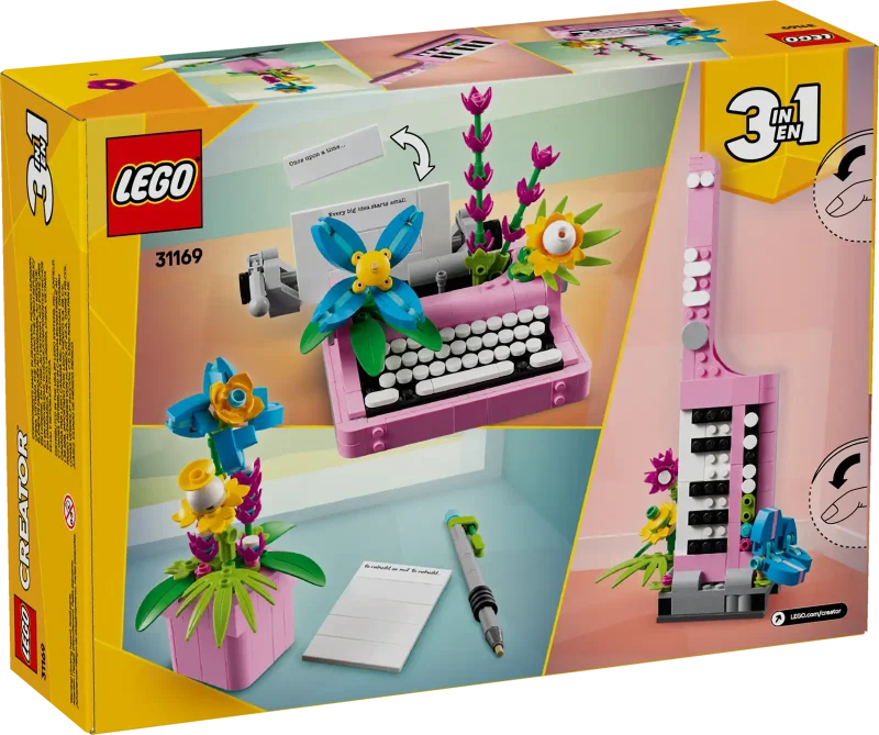 LEGO Creator 3in1 31169 Typewriter with Flowers Packaging