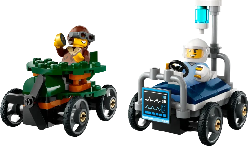 LEGO City 60459 Airplane vs. Hospital Bed Race Car Pack