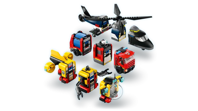 LEGO City 60462 Helicopter, Fire Truck & Submarine Remix