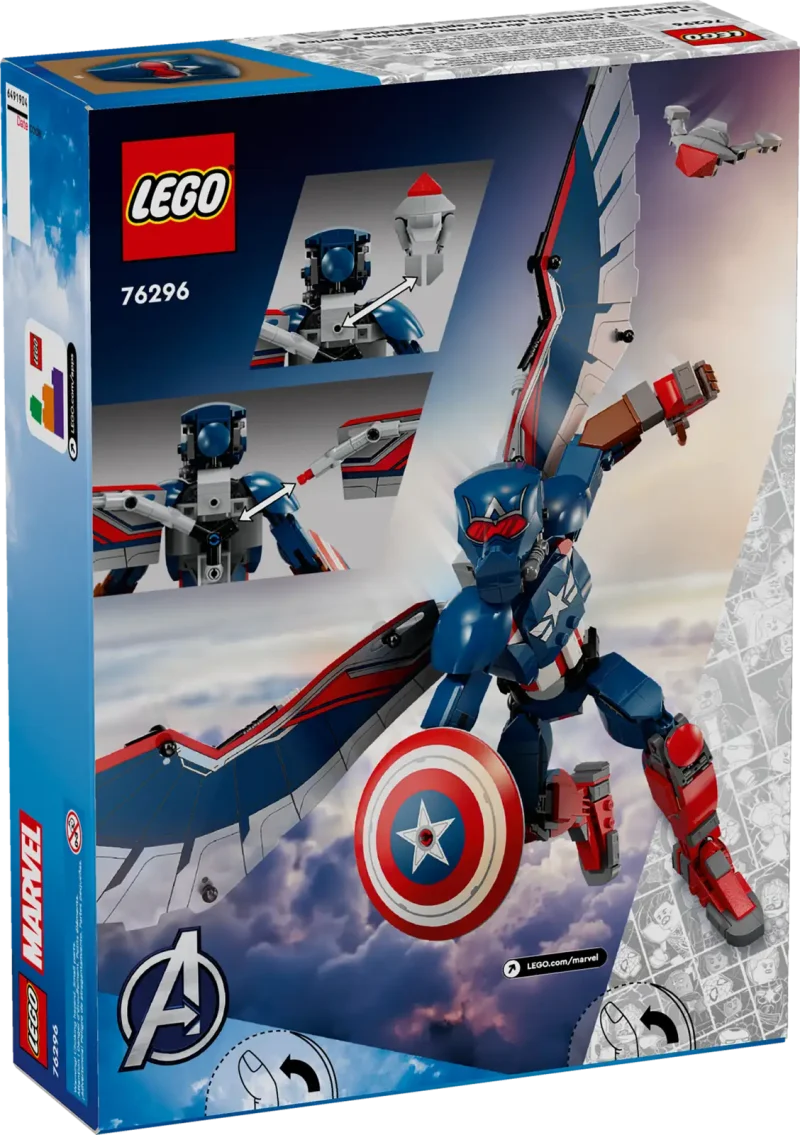 LEGO Marvel 76296 New Captain America Construction Figure box