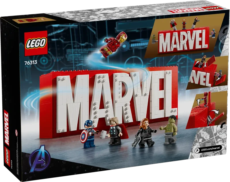 LEGO 76313 Marvel Logo & Minifigures Packaging